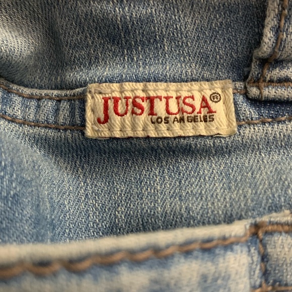 Just USA Light Blue Faded Skinny Jeans - Picture 8 of 10